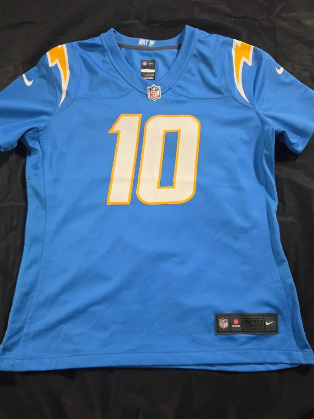 Nike Justin Herbert #10 Los Angeles Chargers Jersey Women's Size Large Blue NFL